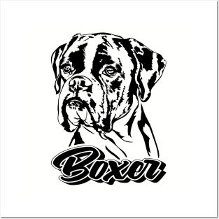 Funny German Boxer Dog Posters and Art